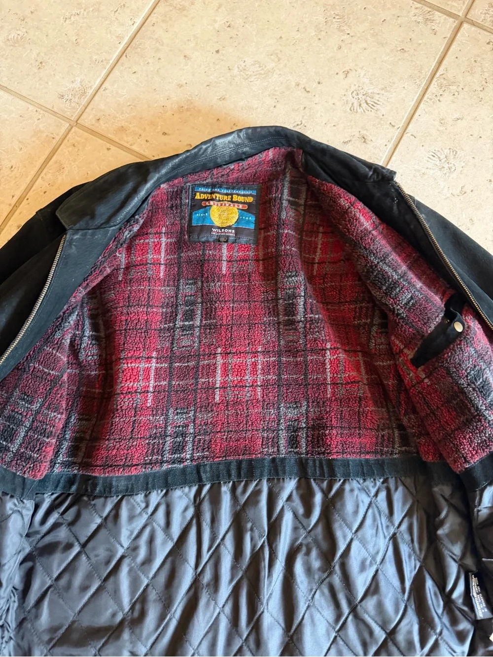 Leather Black Men’s Quilted-Lined Jacket